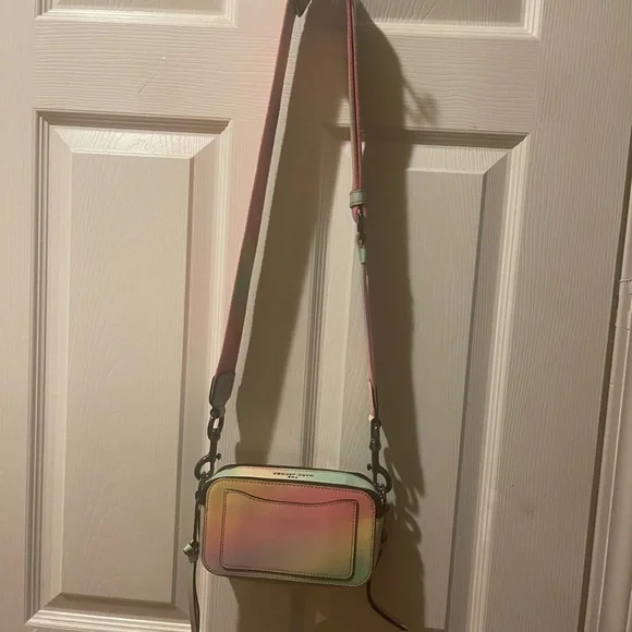MARC JACOBS Snapshot Shoulder Bag PVC Multi pastel color Crossbody Bag - Picture 3 of 13